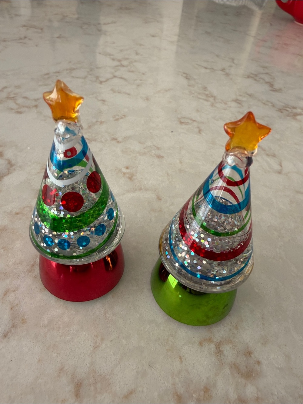 Holiday Glass Tree light up Set - Multicolor